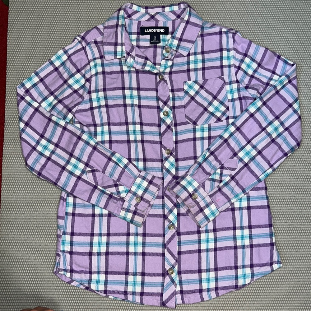 Lands’ End Girls Flannel